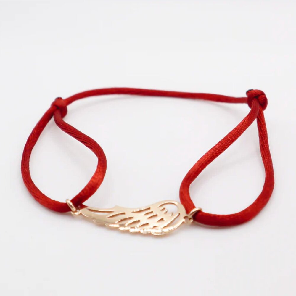 18k Gold Angel Wing Bracelet - Picture 5 of 5